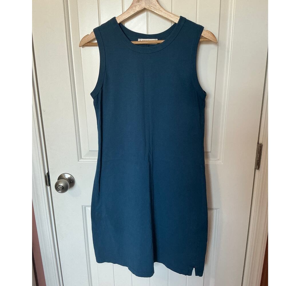 NWOT American Giant Racer Tank Dress Small Blue